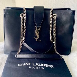 ❤️ Yves Saint Laurent YSL Cassandre Shopping Tote Bag